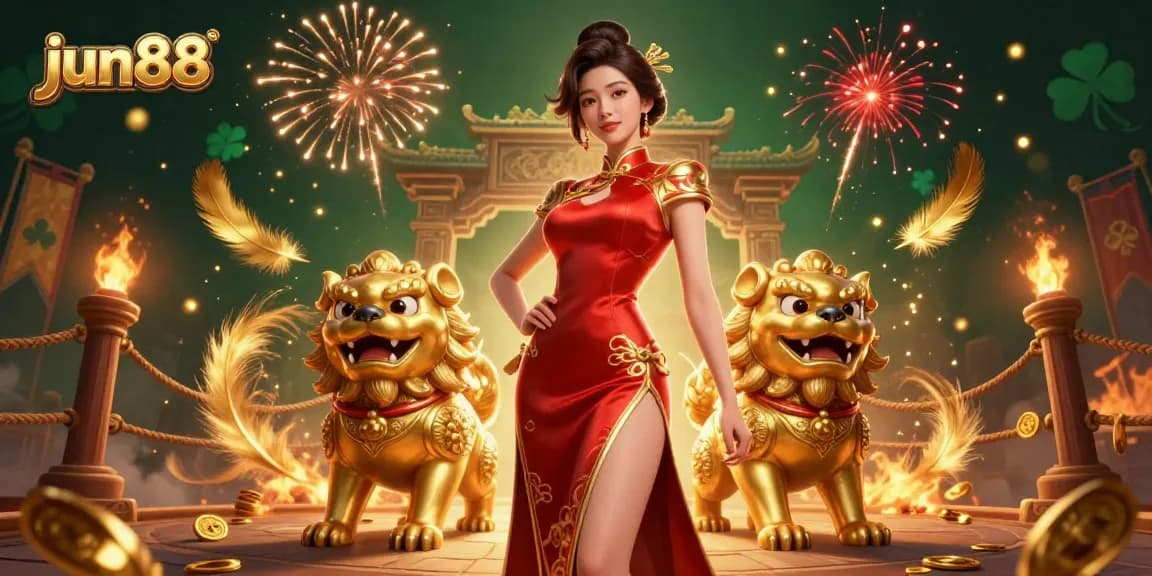 Experience the thrill of gaming at jun88 with a glamorous Asian hostess and fiery celebration.