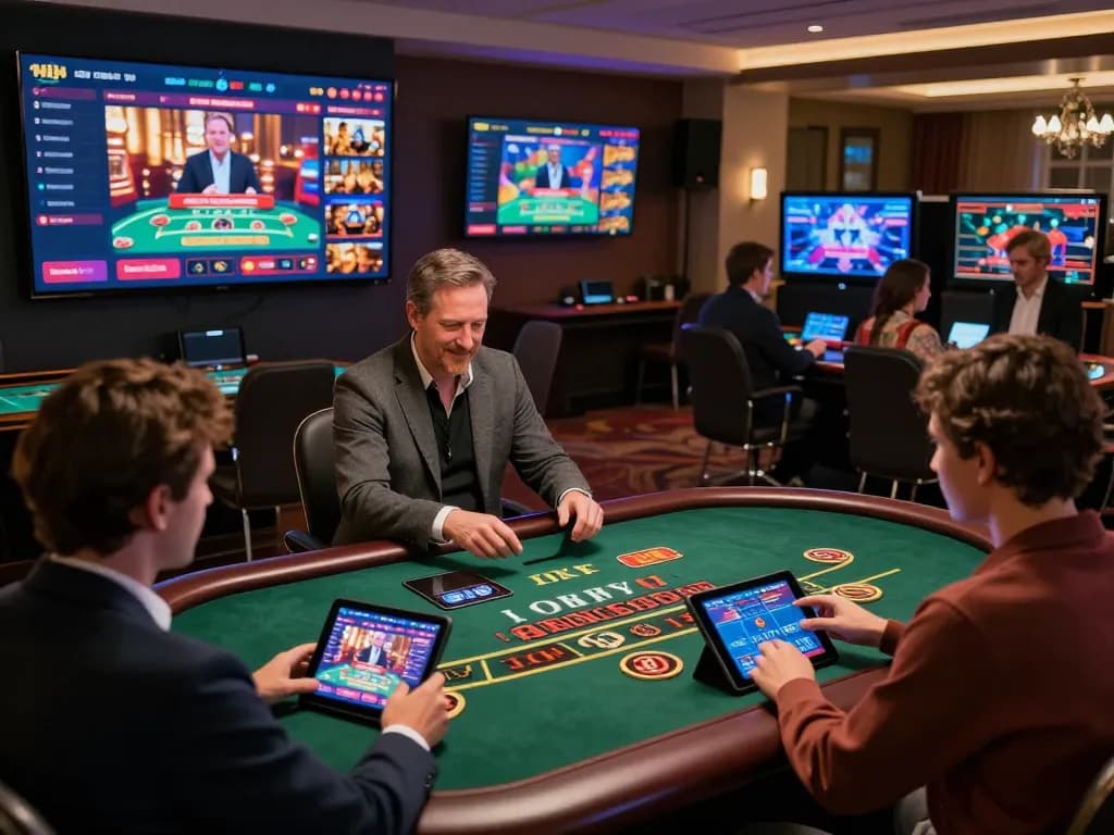 Players enjoying online gambling at home, showcasing cloud-africa interactive casino experience alongside engaging games