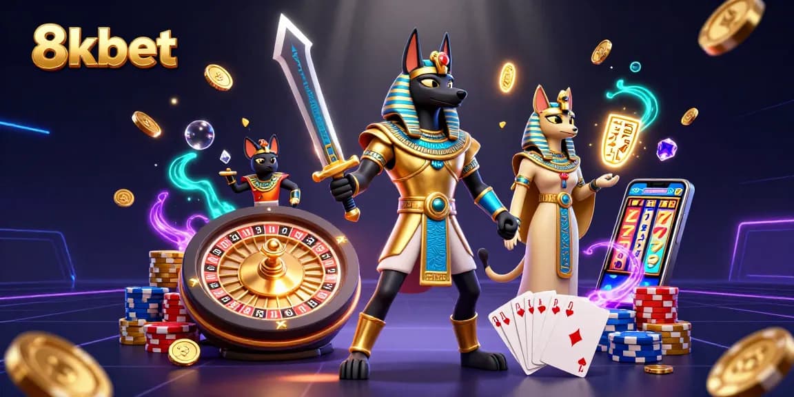 Experience thrilling gaming with 8xbet's vibrant slots and casino elements.