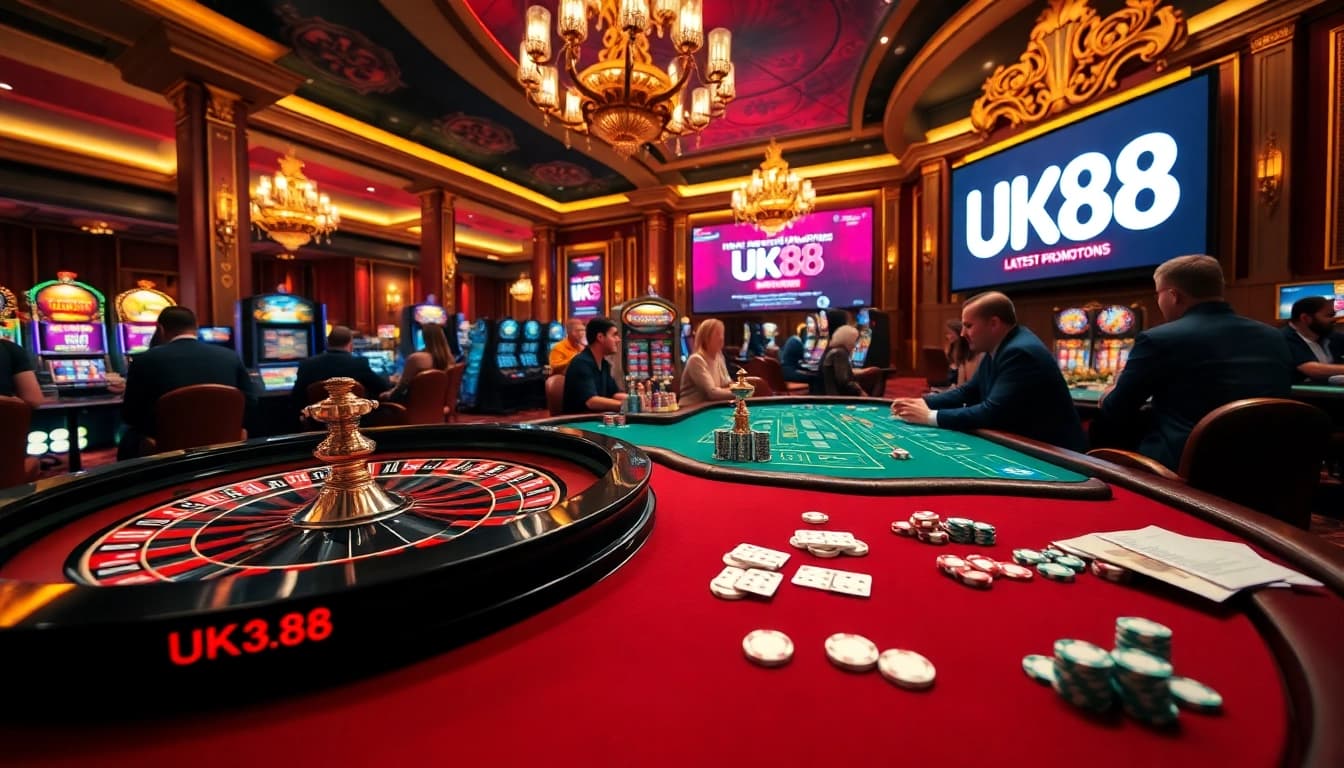 Experience thrilling gameplay at UK 88 casino with engaging roulette and poker action.