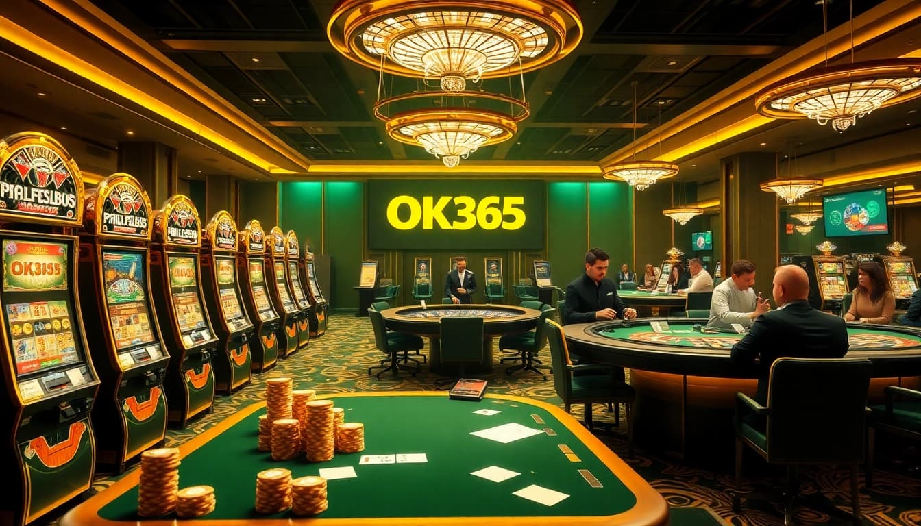 Experience the excitement of gambling at OK365 with engaging casino games and vibrant visuals.