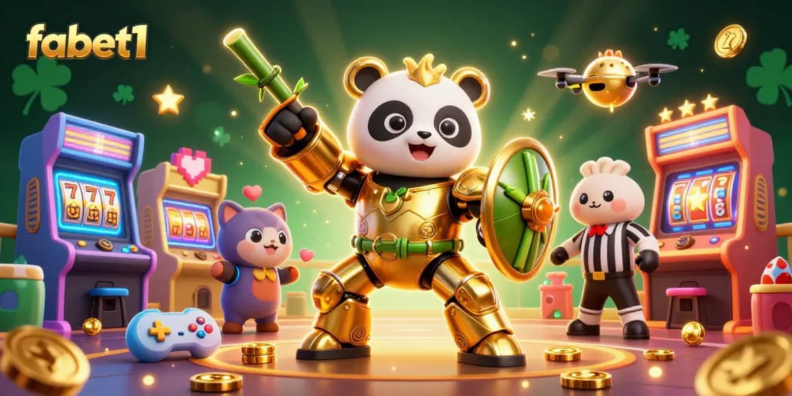 Engage in fabet1 with an ultra-detailed 3D casino scene showcasing vibrant characters and thrilling gaming elements