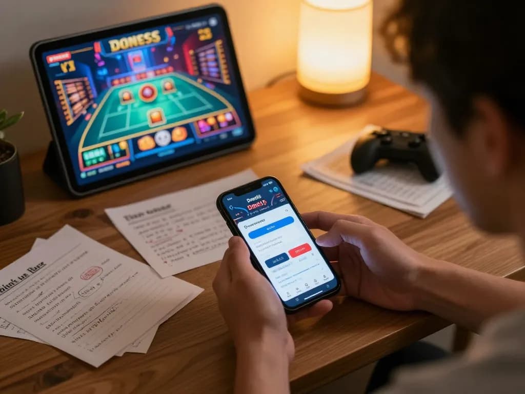 Experience the excitement of Done55 as players engage in strategic gaming at home.
