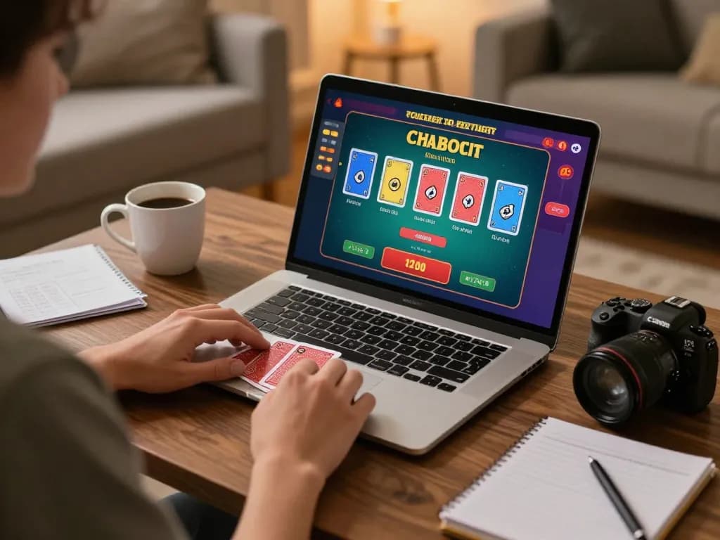 Engaged player exploring ufo777 live dealer game on laptop while managing their bets.
