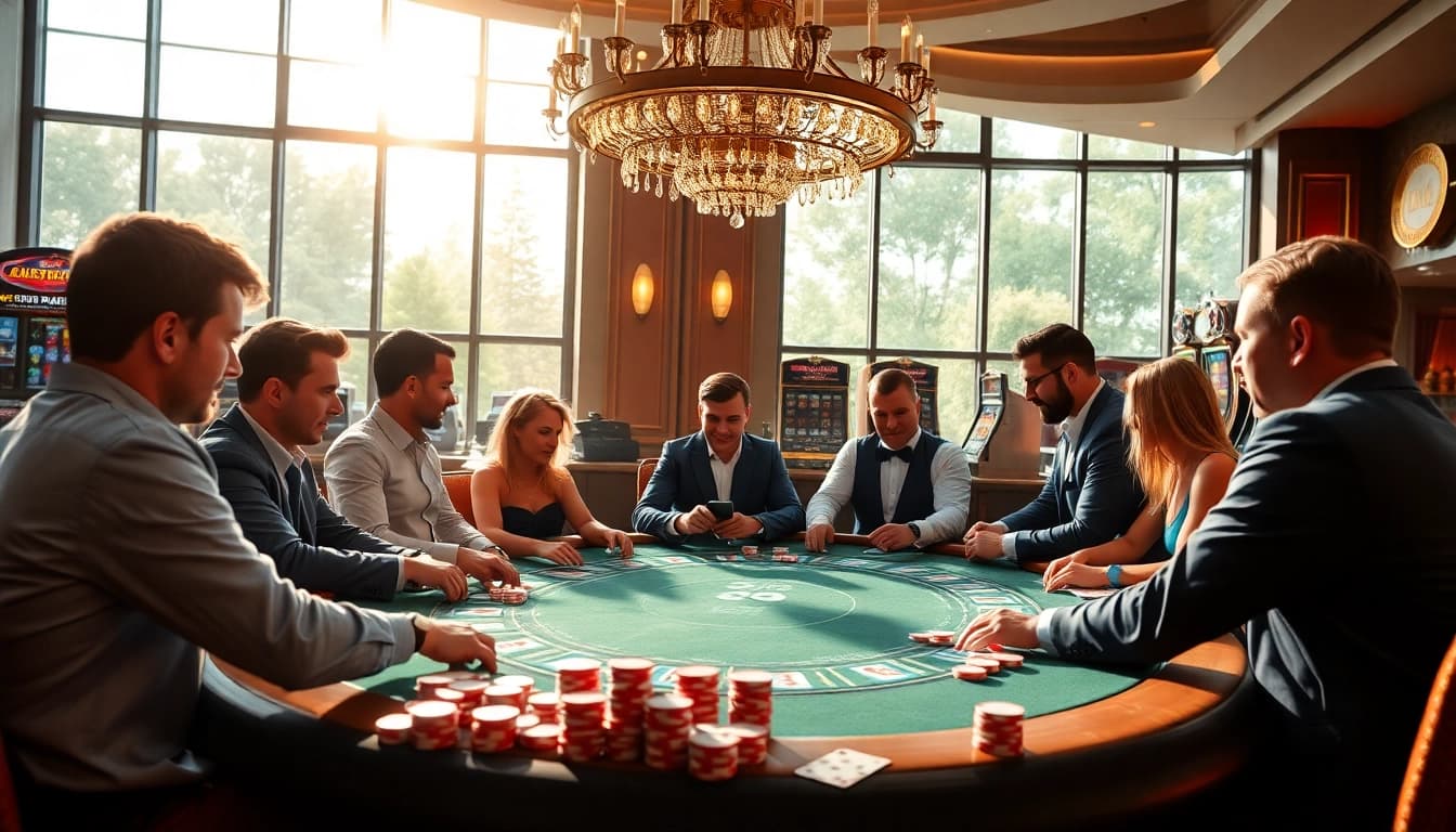 Experience thrilling poker action at UK88's luxurious casino table.