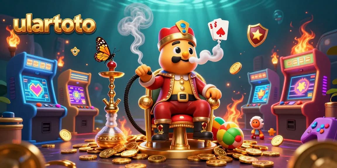 Experience ulartoto with vibrant gameplay in a colorful casino-themed digital illustration.