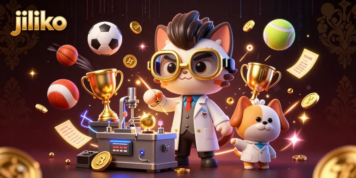 Experience thrilling gameplay with jiliko in a dynamic casino illustration featuring sports betting characters.