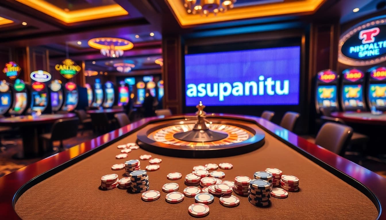 Experience thrilling gaming with asupanjitu at a luxurious casino table full of excitement.