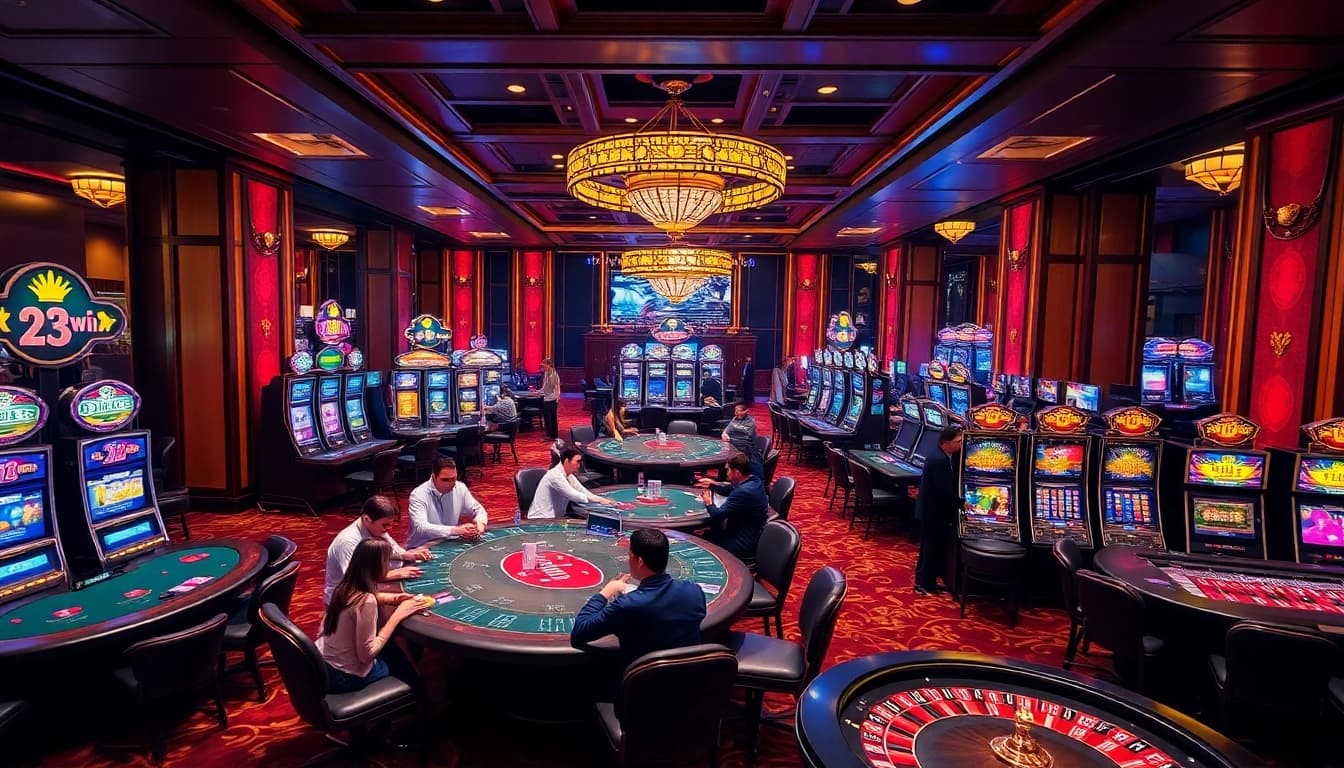 Experience the thrill of poker and slots at 23win's elite casino floor.
