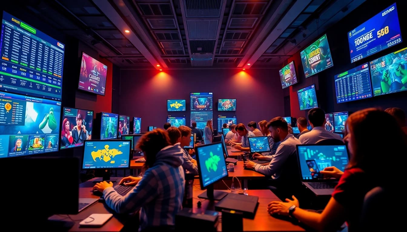 Engaged players exploring betting options at https://open88seo.com/ in a vibrant online gaming environment.