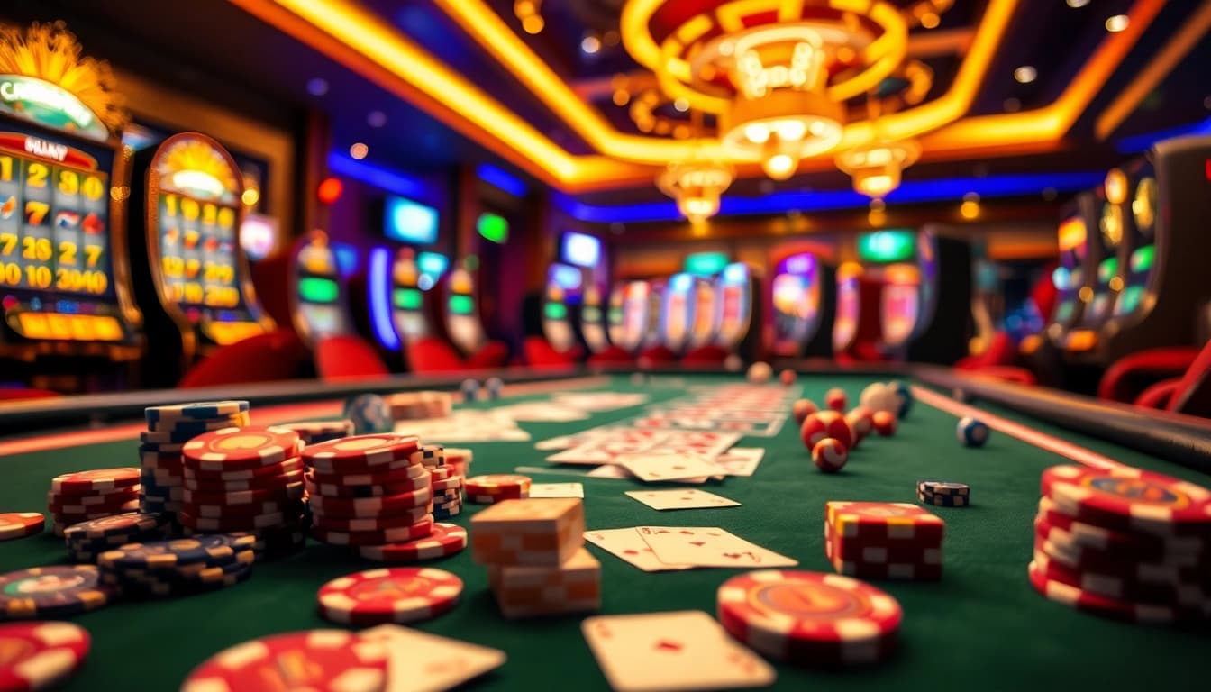 Players enjoying exciting online games at a vibrant casino table themed around pen4d.