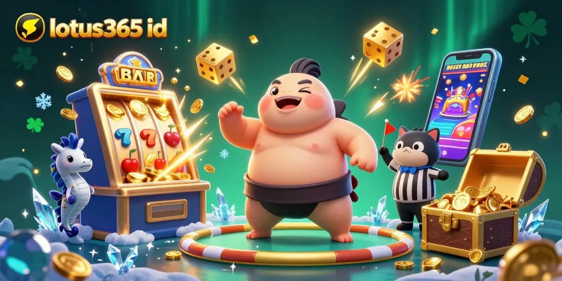 Spin to win with the lotus365 id in this vibrant casino illustration bursting with excitement.