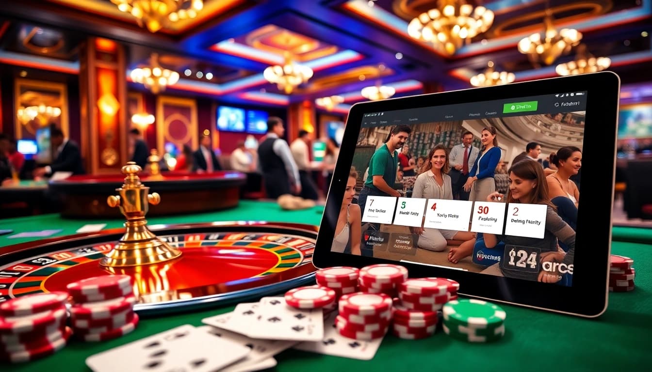 The thrilling casino atmosphere featuring online gambling at https://f8betb1.com/ with roulette and poker excitement.