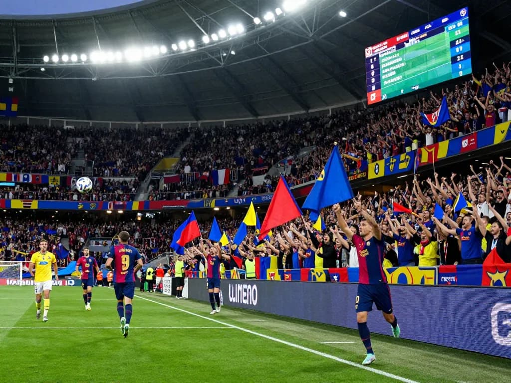 Exciting soccer match showcasing soi kèo bóng đá tây ban nha atmosphere with fans and players in action.