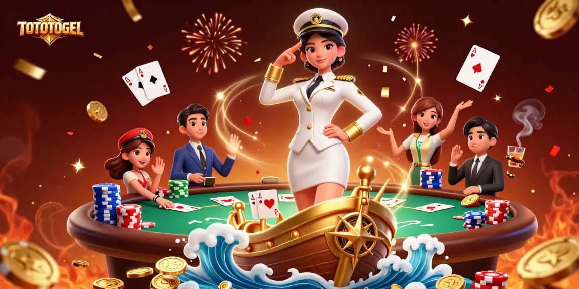 Engage with TOTOTOGEL excitement: An elegant Asian dealer leads the high-stakes poker table.