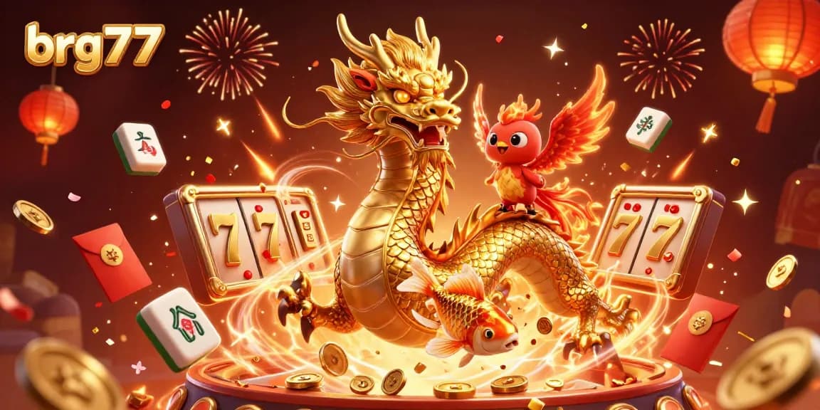Experience thrilling gameplay on brg77 with a vibrant and dynamic casino-themed illustration featuring magical elements.