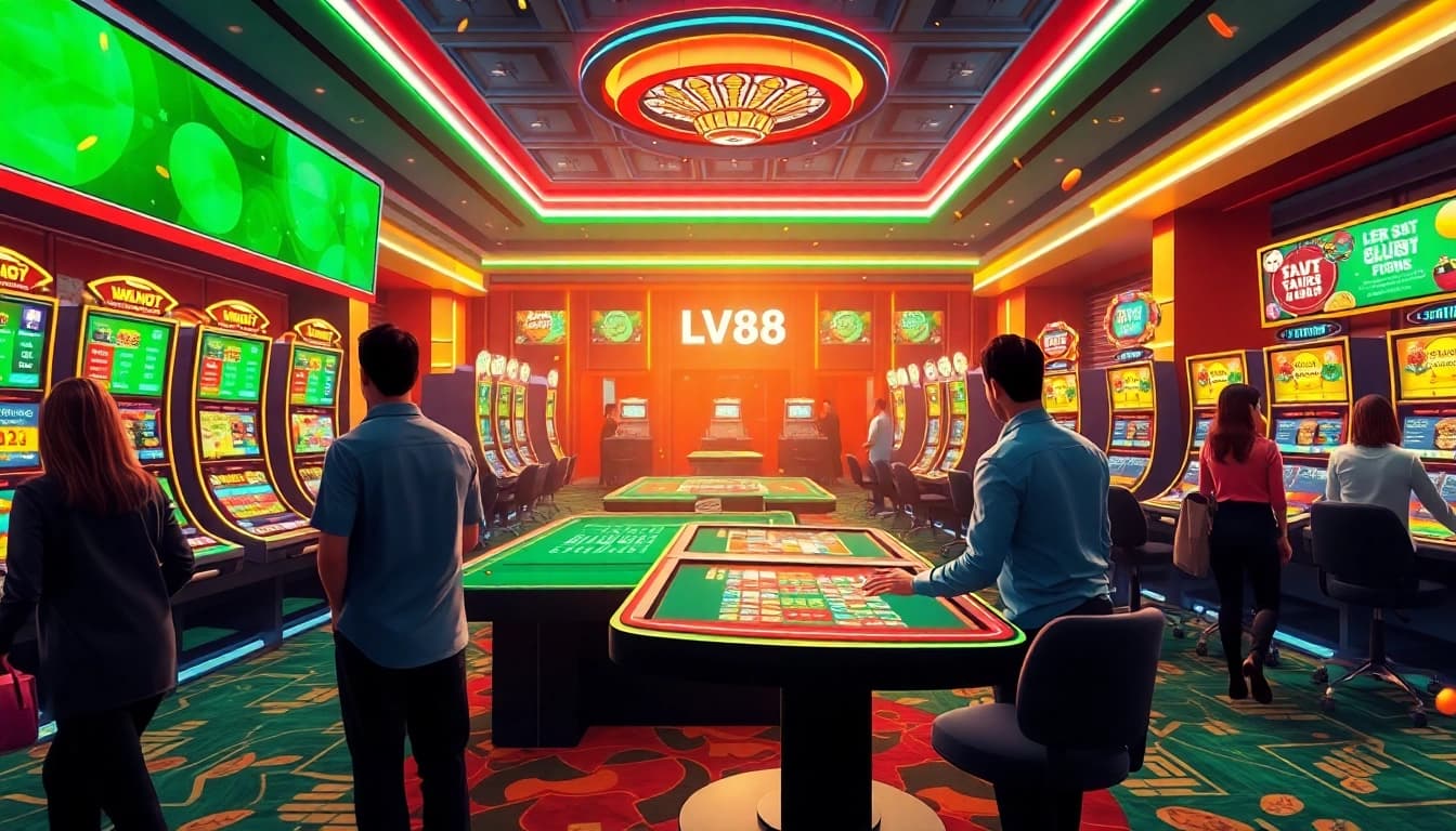 Players enjoying an exciting gaming experience at LV88 online casino.