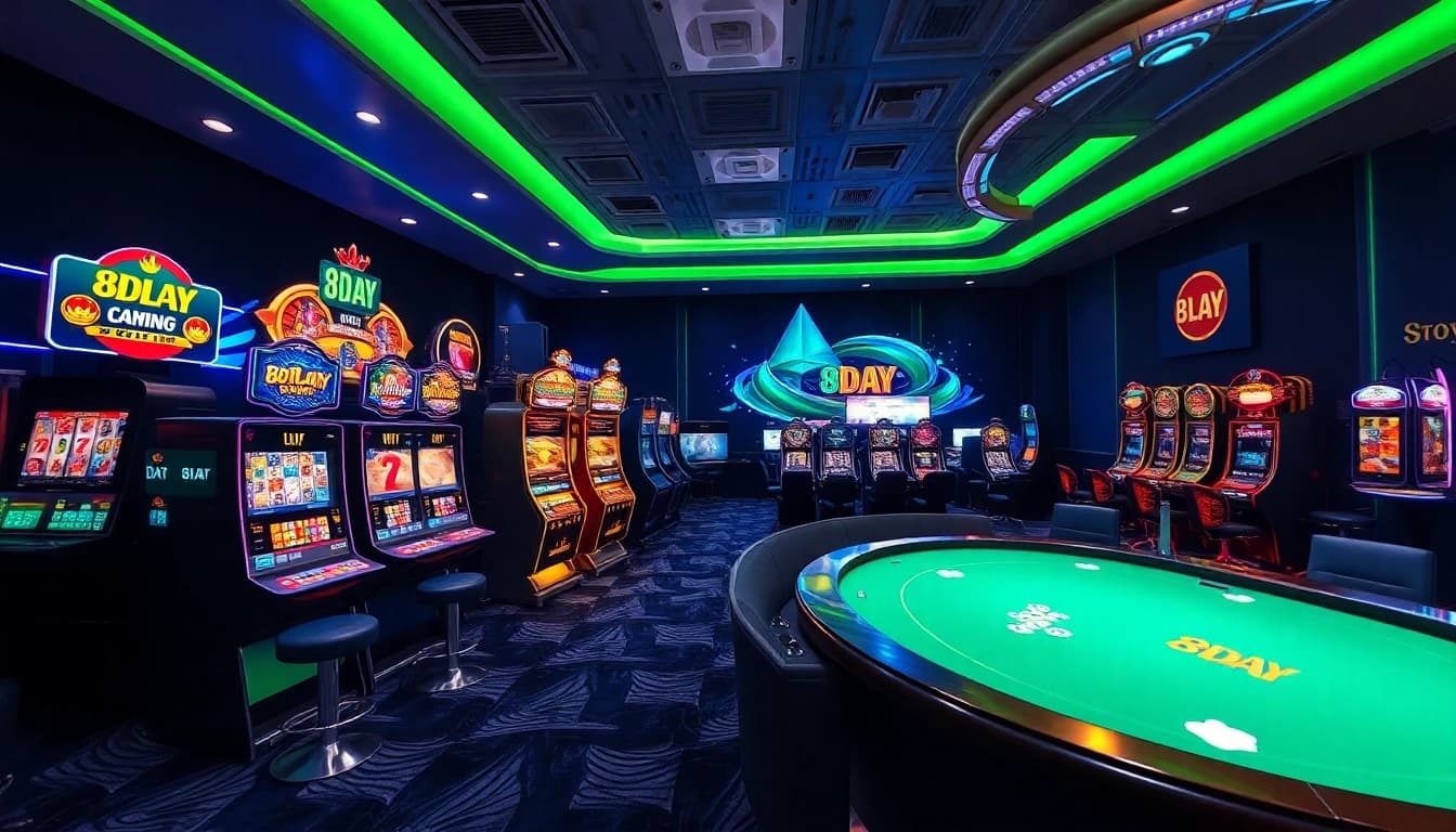 Engaging digital gaming environment showcasing 8day's vibrant online casino with diverse gaming options.