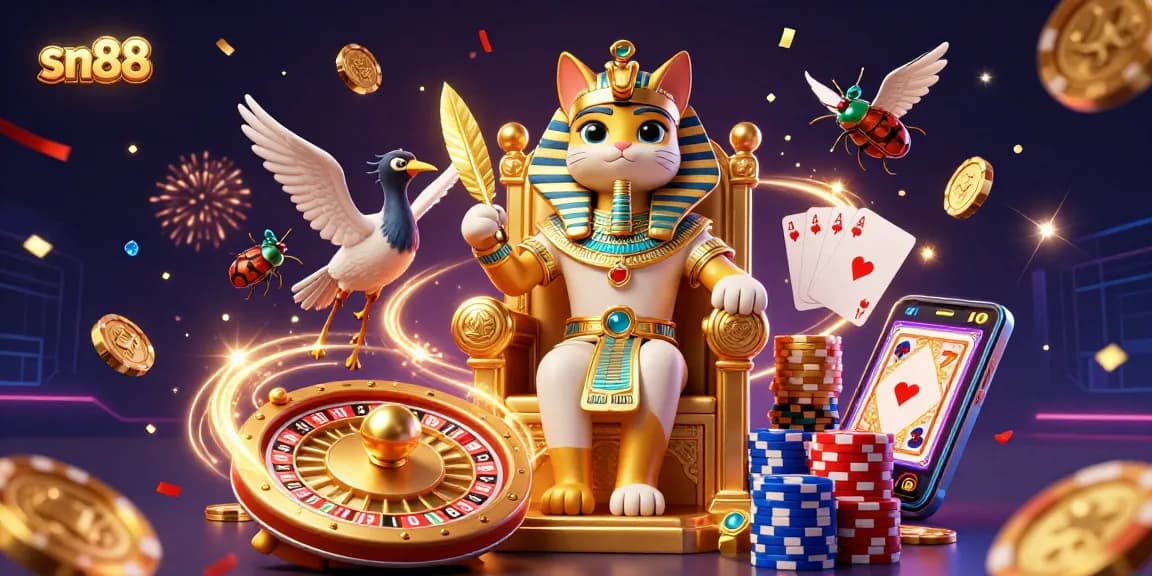 Experience thrilling casino action with sn88 featuring vibrant gaming characters and rich casino visuals.