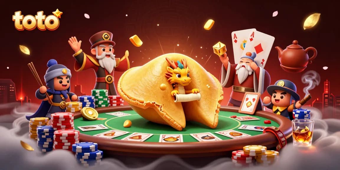 Play toto with a wise dragon and casino elements in a dynamic, vibrant scene.