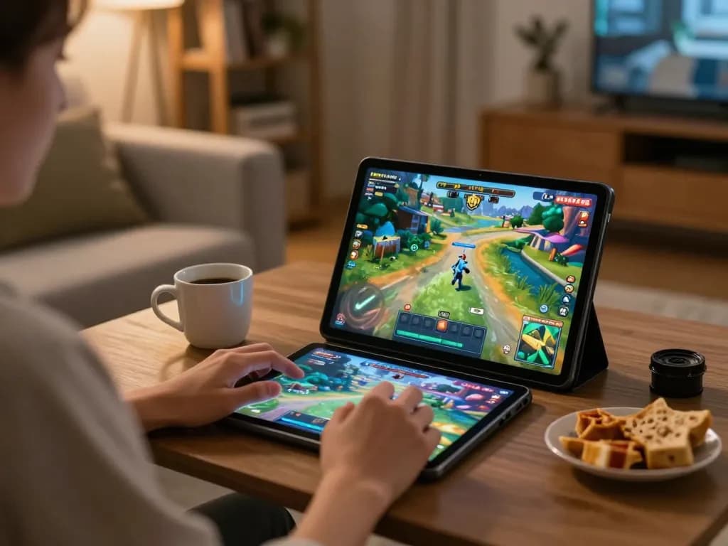 Engaging gameplay on 8k8 platform showcasing vibrant graphics in a cozy home environment.