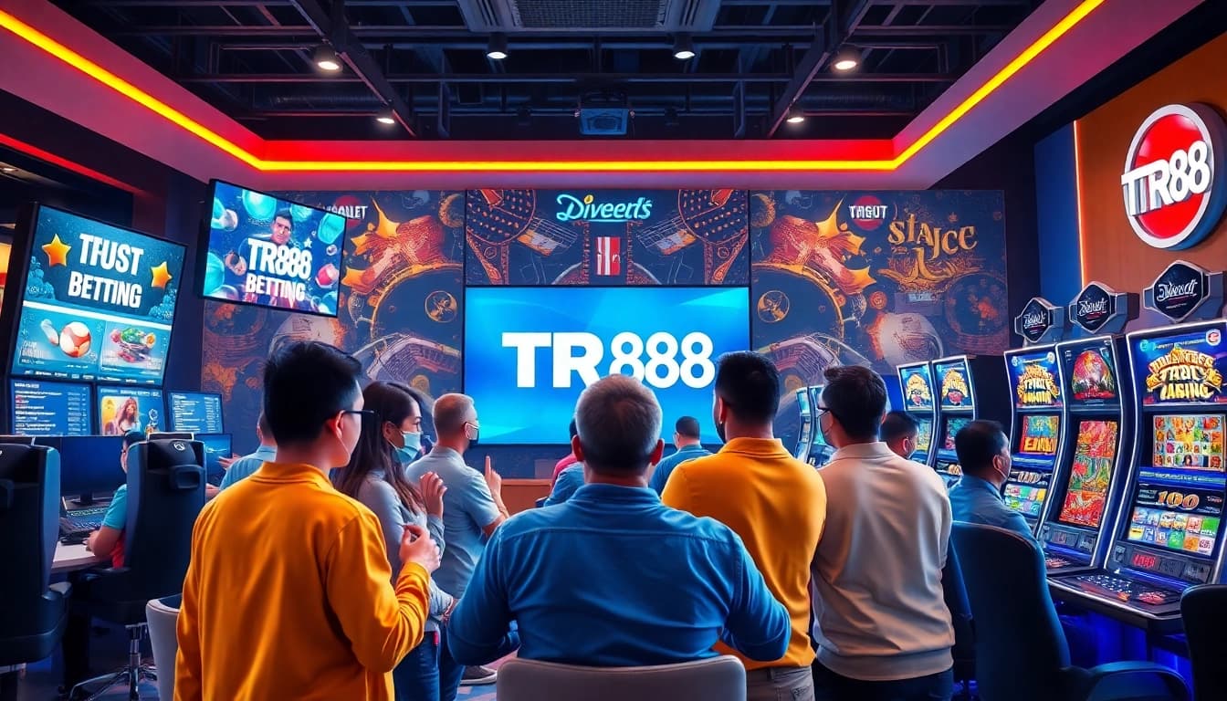 Players enjoying various games on the TR88 online gaming platform, showcasing excitement and vibrant gameplay.