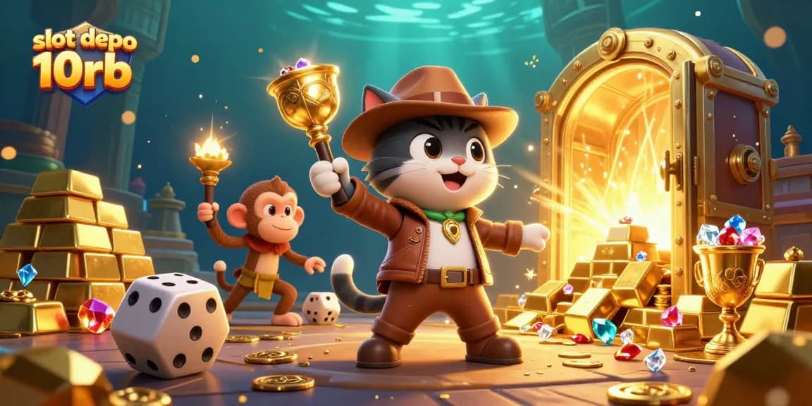 Experience thrilling slot depo 10rb gaming with treasure-filled adventures in a vibrant temple.