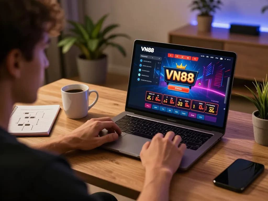 Experience strategic gameplay with VN88 in an engaging home online casino setup.