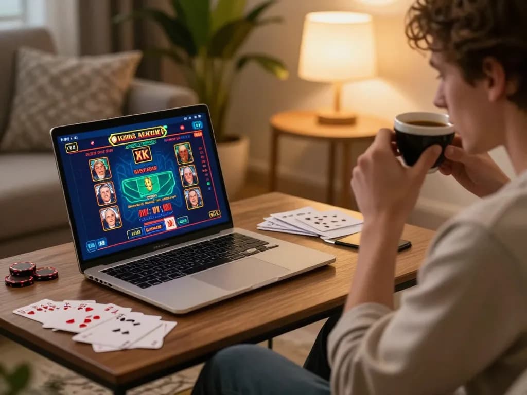 Player enjoying online gaming experience at nhà cái SC88, showcasing engagement and strategic betting.