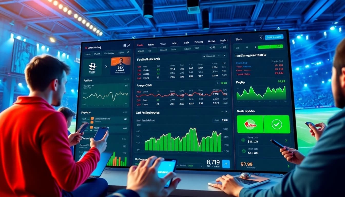 Interactive keonhacai betting platform showcasing dynamic football odds and real-time updates.