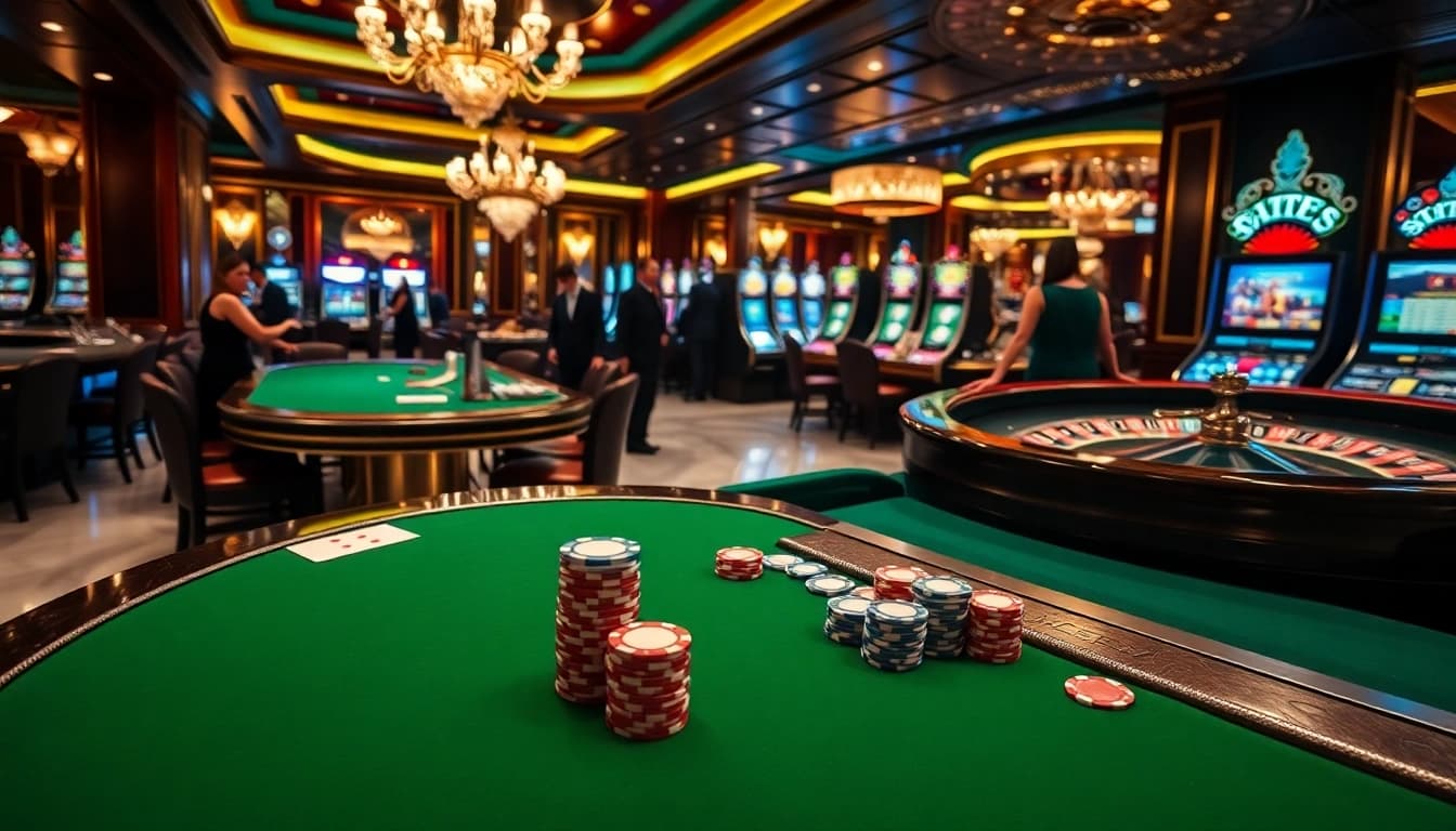 Experience the thrill of gaming at https://kong88.win with vibrant poker chips and an elegant roulette wheel.