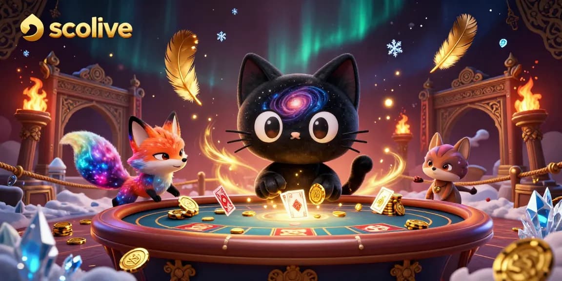 Socolive offers immersive gambling experiences with a cosmic casino theme featuring an enchanting black hole cat.
