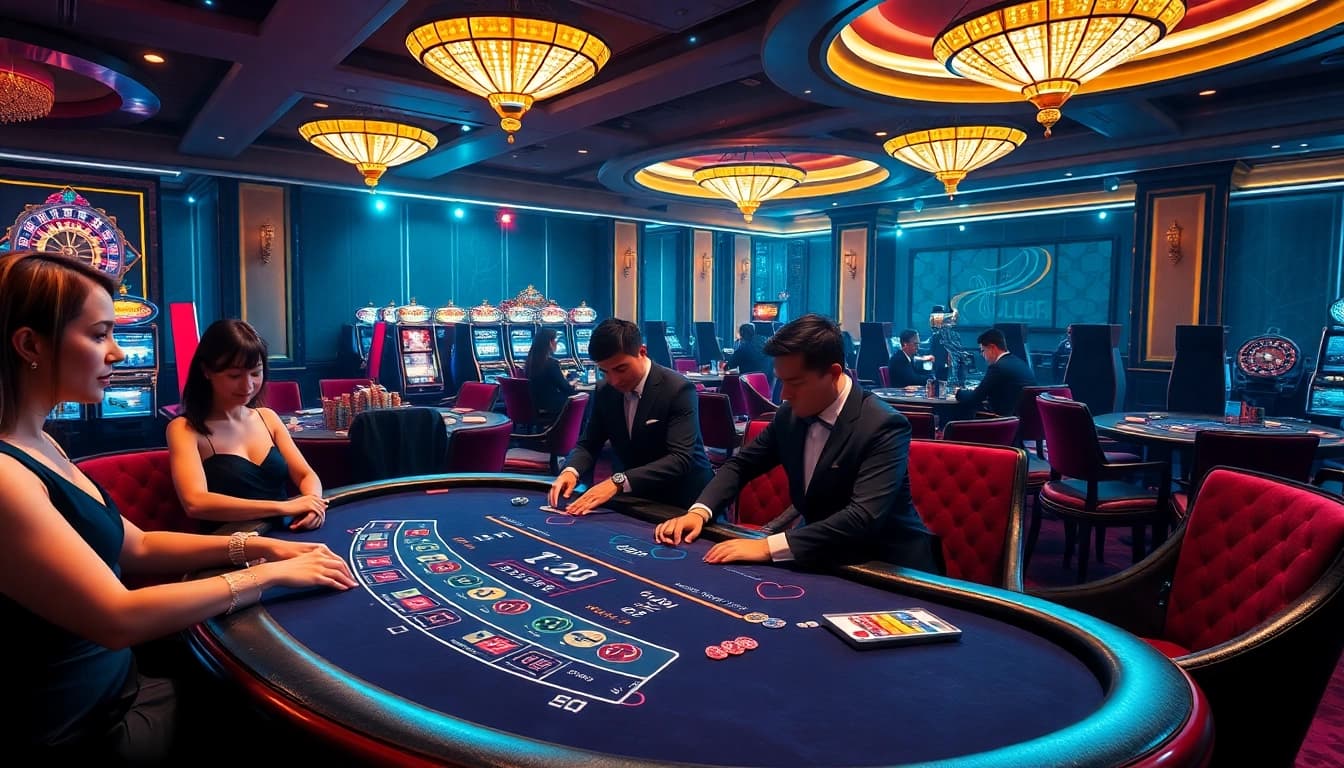 Experience the thrill of gambling at https://may88.click/ with a luxury blackjack table and exciting casino elements.