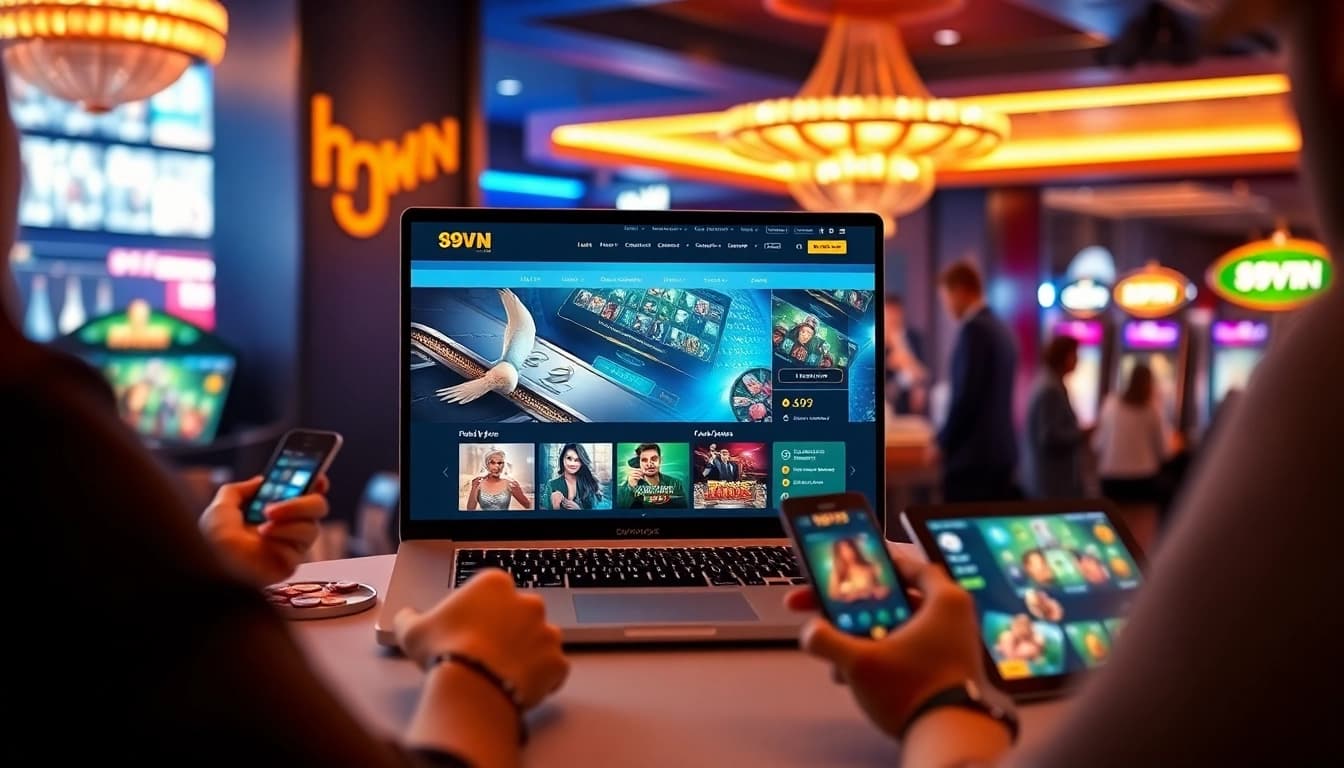Engaging online casino experience at 69VN with dynamic gaming interfaces and luxury ambiance.