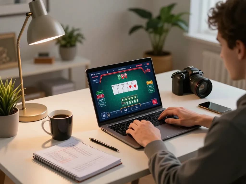 RIKVIP online gaming action with player strategizing bets and enjoying a cozy atmosphere.