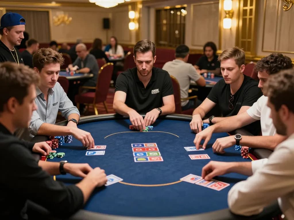 Experience the thrill of high-stakes poker gameplay with da88 at an upscale casino tournament