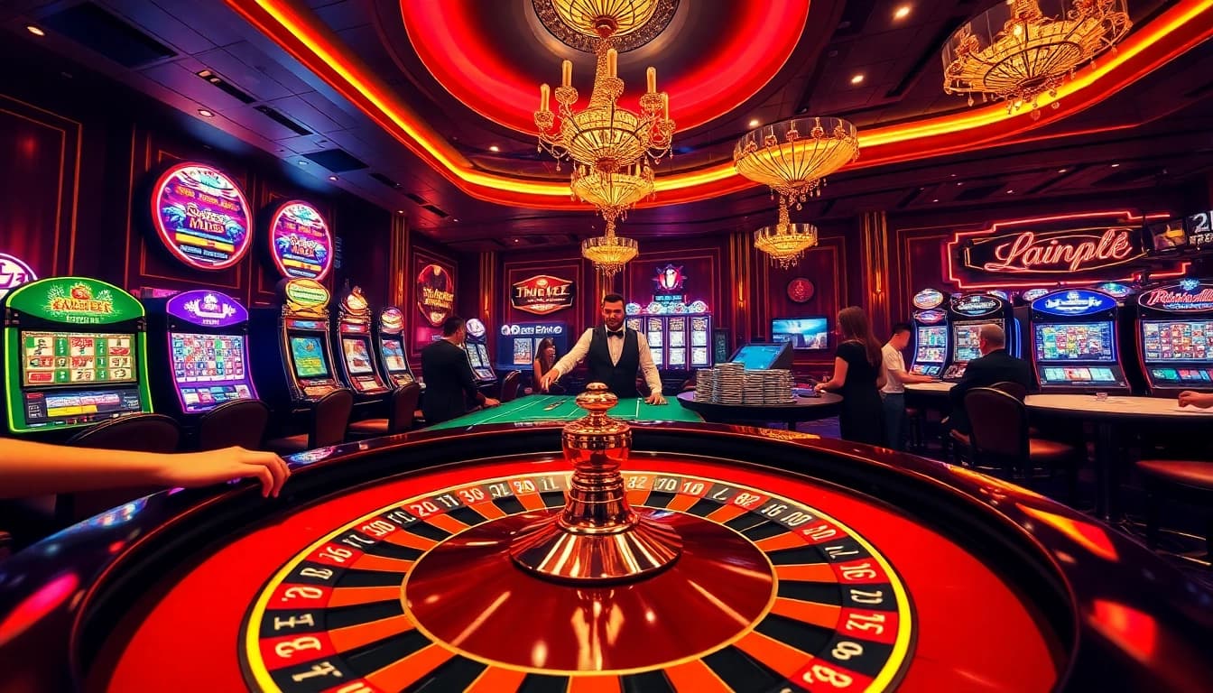 Players engaging in a thrilling roulette game at https://thabet77.sa.com/, experiencing luxury and excitement.