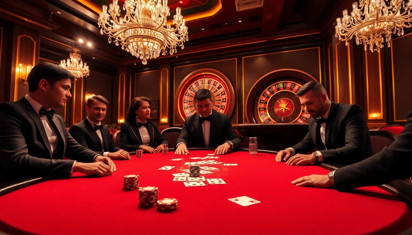 Experience thrilling gameplay at i9bet with vibrant poker tables and professional atmosphere.