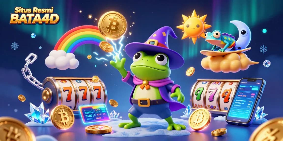 Menangkan pengalaman bermain di Situs Resmi BATA4D dengan ilustrasi kartun 3D yang menampilkan karakter menarik dan elemen slot.