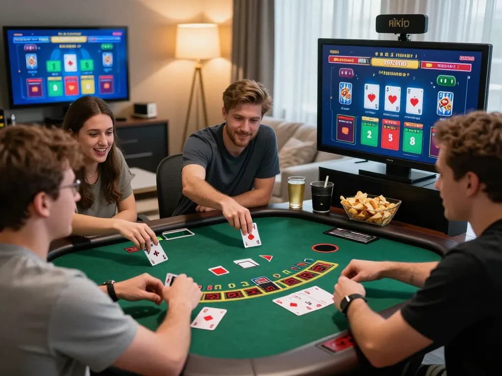 Players are celebrating a winning hand in a live dealer blackjack game at RIKVIP online casino.