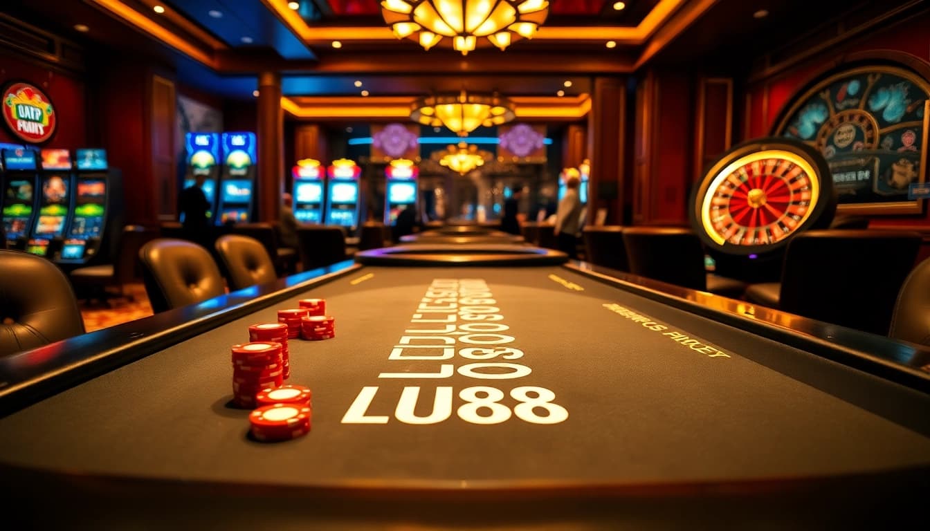 Experience energetic gambling at LU88's stylish casino with poker, slots, and roulette.