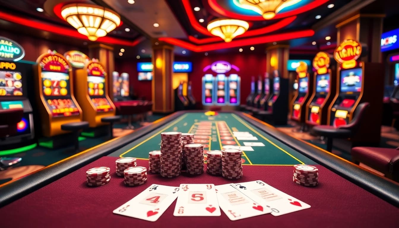 Exciting QH88 online casino scene with vibrant gaming elements and professional atmosphere.