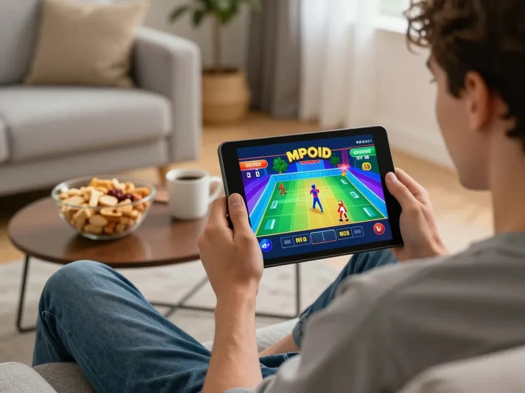MPOID player experiencing excitement during an interactive online casino game session.