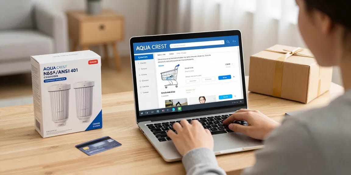 AQUA CREST GXRLQR NSF/ANSI 401 Certified filter - Essential for online shopping and product review success.
