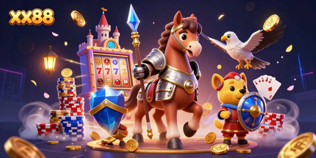 Engage with the slots adventure at xx88 featuring vibrant knights and heaps of coins.