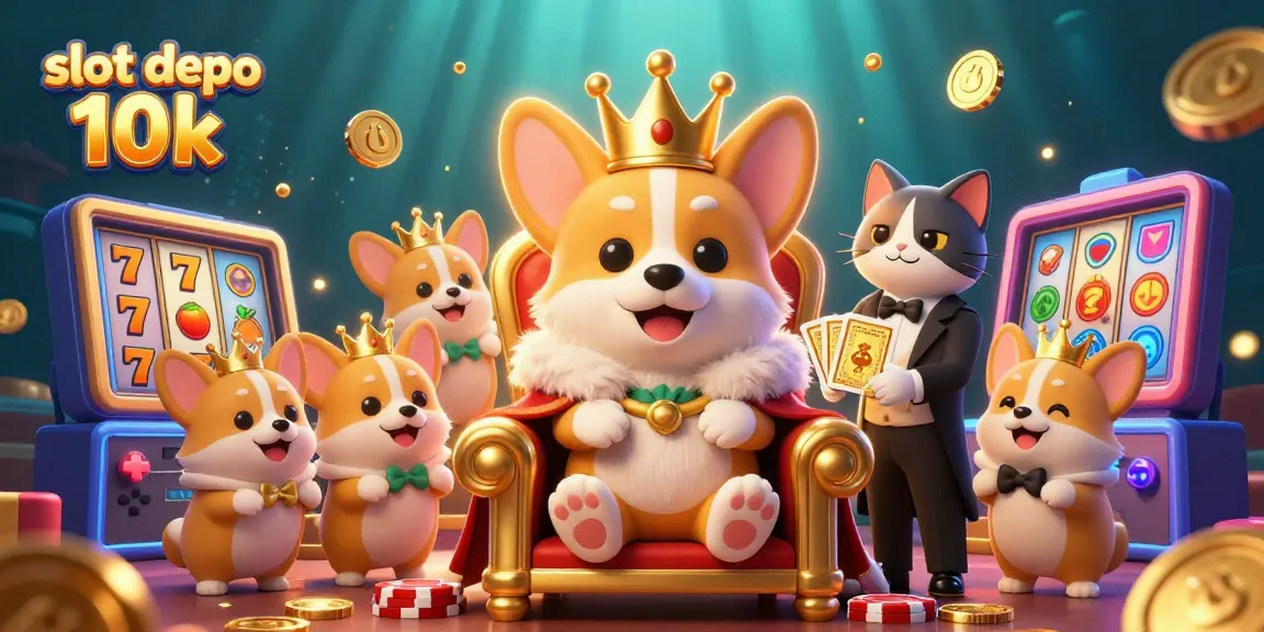 Enjoy a thrilling scene of slot depo 10k with dazzling characters and vibrant casino elements.