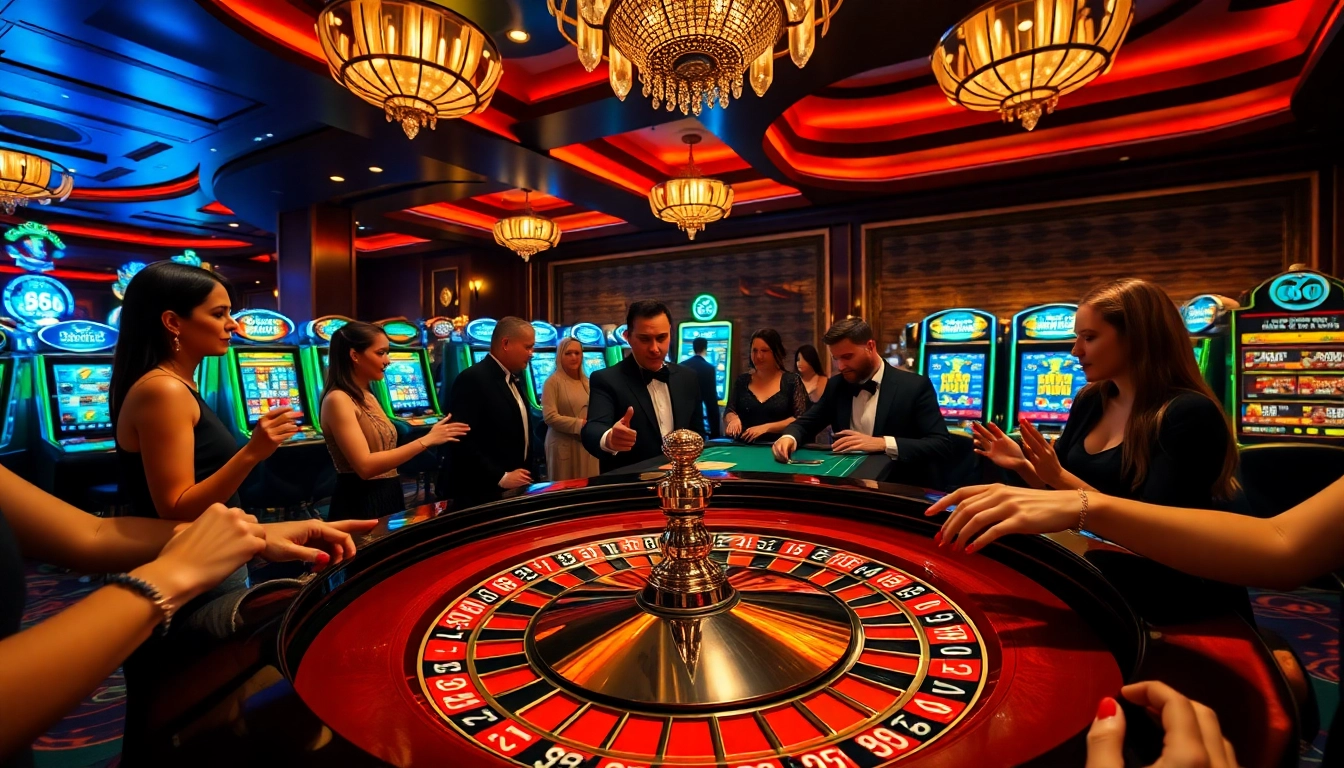 Players enjoying high-stakes roulette at SODO66's luxurious casino venue.