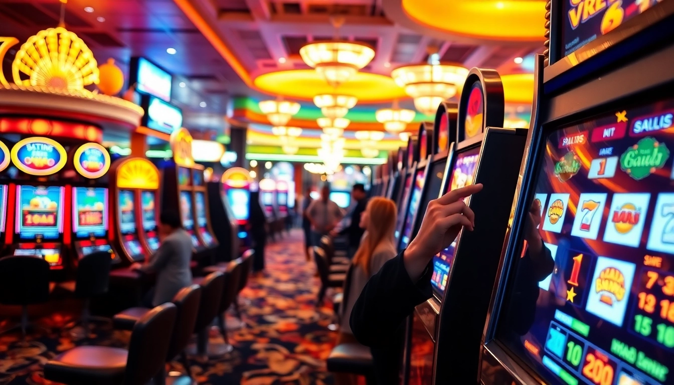 Menangkan big jackpot di slot resmi dengan mesin kasino yang berwarna-warni dan meriah.