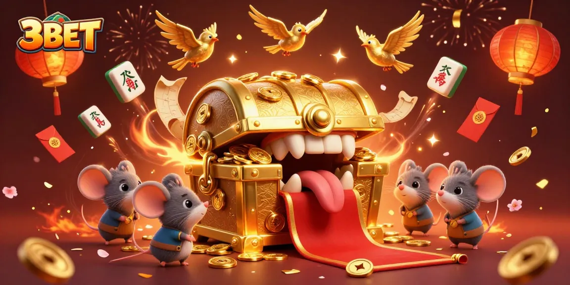Experience 3BET with thrilling adventure as riches await in this vibrant illustration.