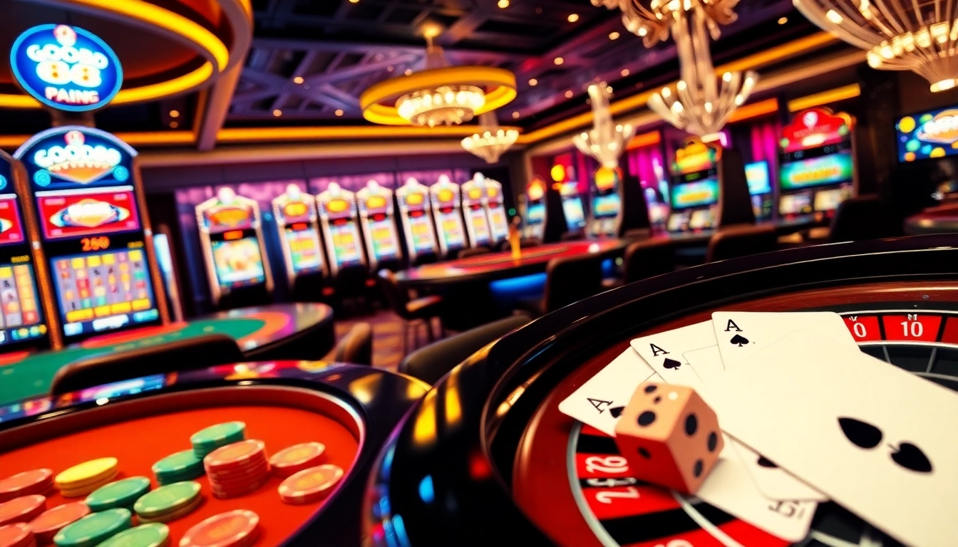 Experience the thrill of online gaming at https://good88k.co/ with vibrant casino tables, slot machines, and engaging gameplay.